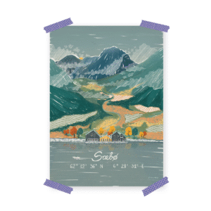 Poster October's Morning in Sæbø